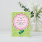 誕生日パーティーの招待：:デイジー5 インビテーションポストカード (スタンド正面)