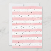 誕生日パーティーの招待 – ピンク1歳の誕生日 招待状 (裏面)