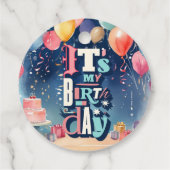 誕生日パーティーの招待 フェイバータグ (裏面)