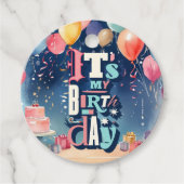 誕生日パーティーの招待 フェイバータグ (正面)