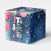 誕生日パーティーの招待 フェイバーボックス (正面サイド)