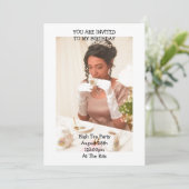 誕生日パーティーの招待，ブリジェルトンスタイル招待状 招待状 (スタンド正面)