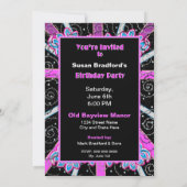 誕生日パーティーの招待 – ブロードウェイチケットスタイル 招待状 (裏面)