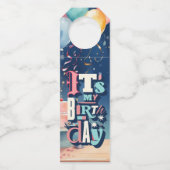 誕生日パーティーの招待 ボトルネックタグ (正面)