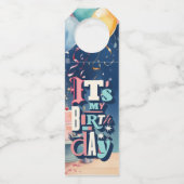 誕生日パーティーの招待 ボトルネックタグ (裏面)