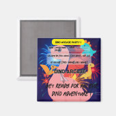誕生日パーティーの招待 – マグネット (正面/裏面)