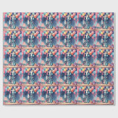 誕生日パーティーの招待 ラッピングペーパー (フラット)