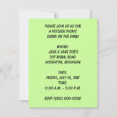 誕生日パーティーの招待-ヴィンテージグリーントラクタ 招待状 (裏面)