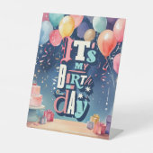 誕生日パーティーの招待 台座サイン (正面)