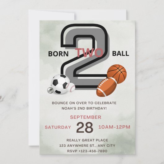 誕生日パーティーの招待 招待状 (正面)