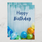 誕生日パーティーの招待 招待状 (正面/裏面)