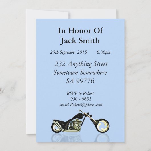 誕生日パーティーの招待 招待状 (裏面)