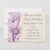 誕生日パーティーの招待 招待状 (裏面)