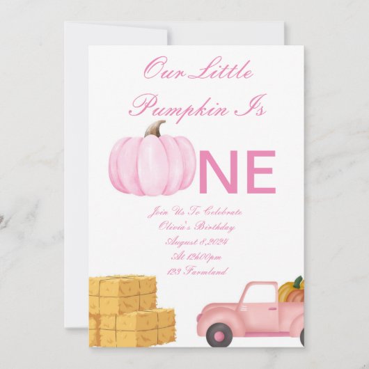 誕生日パーティーの招待 招待状 (正面)