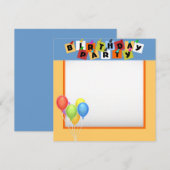 誕生日パーティーの招待 招待状 (正面/裏面)