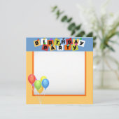 誕生日パーティーの招待 招待状 (スタンド正面)