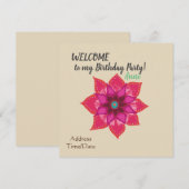 誕生日パーティーの招待 招待状 (正面/裏面)