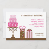 誕生日パーティーの招待 招待状 (正面)