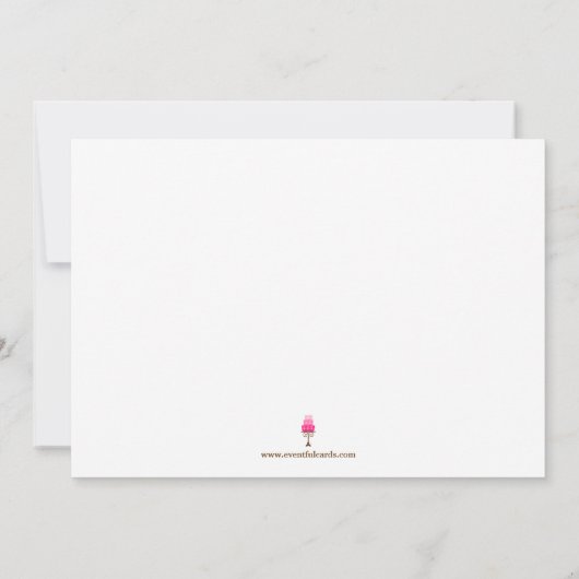 誕生日パーティーの招待 招待状 (裏面)