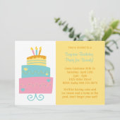 誕生日パーティーの招待 招待状 (スタンド正面)