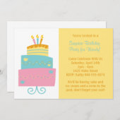 誕生日パーティーの招待 招待状 (正面/裏面)