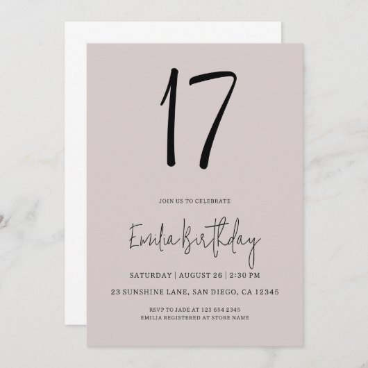 誕生日パーティーの招待 招待状 (正面/裏面)