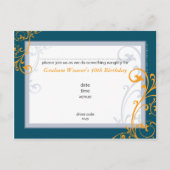 誕生日パーティーの招待：：素晴らしい4 インビテーションポストカード (裏面)