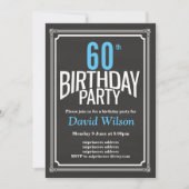 誕生日パーティーの招待、黒板の背景 招待状 (正面)