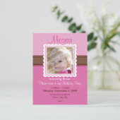 誕生日パーティーの招待：:: 2 インビテーションポストカード (スタンド正面)