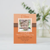 誕生日パーティーの招待：:: 6歳 インビテーションポストカード (スタンド正面)