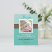 誕生日パーティーの招待：: 7 インビテーションポストカード (スタンド正面)