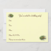 誕生日パーティーの招待 – Chipmunk 招待状 (裏面)