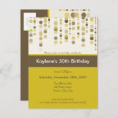 誕生日パーティーの招待:: discotek 6 インビテーションポストカード (正面/裏面)