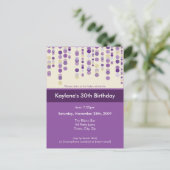 誕生日パーティーの招待：: discotek 7 インビテーションポストカード (スタンド正面)