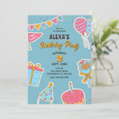 誕生日パーティーの楽しみ 招待状 (スタンド正面)