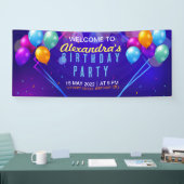 誕生日パーティーの水平バナー 横断幕 (トレードショー)