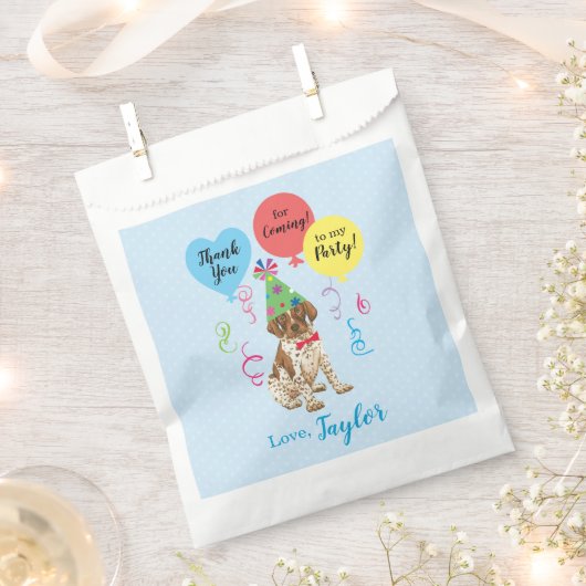 誕生日パーティーの風船ドイツ語の短い案内ポインター フェイバーバッグ (クリップ留めされた状態)