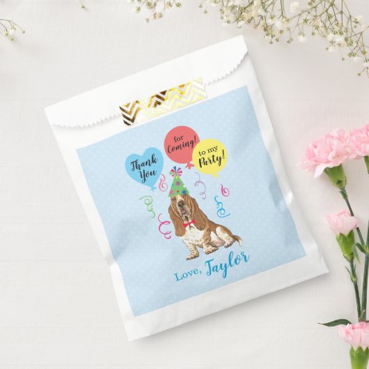 誕生日パーティーの風船バセットハウンド フェイバーバッグ (封をした状態)