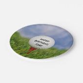 誕生日パーティーのT型ゴルフボール ペーパープレート (アングル)
