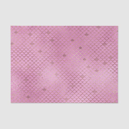 誕生日パーティーはかりで測に訪れたいピンクの人魚 薄葉紙 (正面)