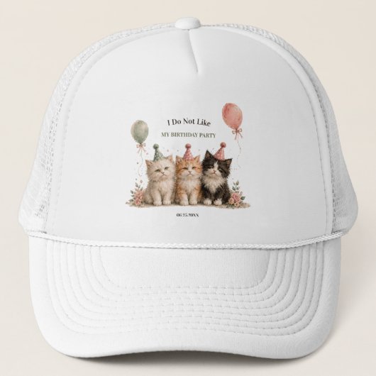 誕生日パーティーは嫌だ キャップ (正面)