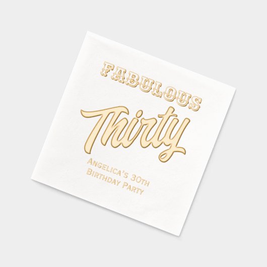 *誕生日パーティーは素敵な30歳を満たす 箔ナプキン (左)
