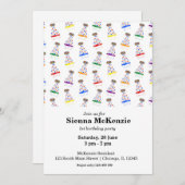 誕生日パーティーは虹を帽子 招待状 (正面/裏面)