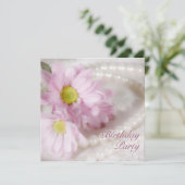 誕生日パーティーへのデイジーと真珠の招待 招待状 (スタンド正面)