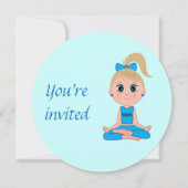 誕生日パーティーへのヨガパーティー 招待状 (正面)