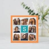 誕生日パーティーへの招待とコラージュ 招待状 (スタンド正面)