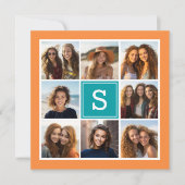 誕生日パーティーへの招待とコラージュ 招待状 (正面)