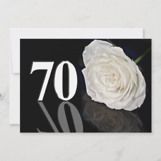 誕生日パーティーへの招待70歳 招待状 (正面)