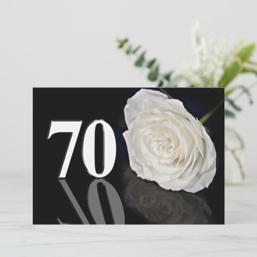 誕生日パーティーへの招待70歳 招待状 (スタンド正面)