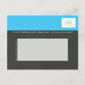 誕生日パーティーへの招待::ダイナミックな中心P7 インビテーションポストカード (裏面)